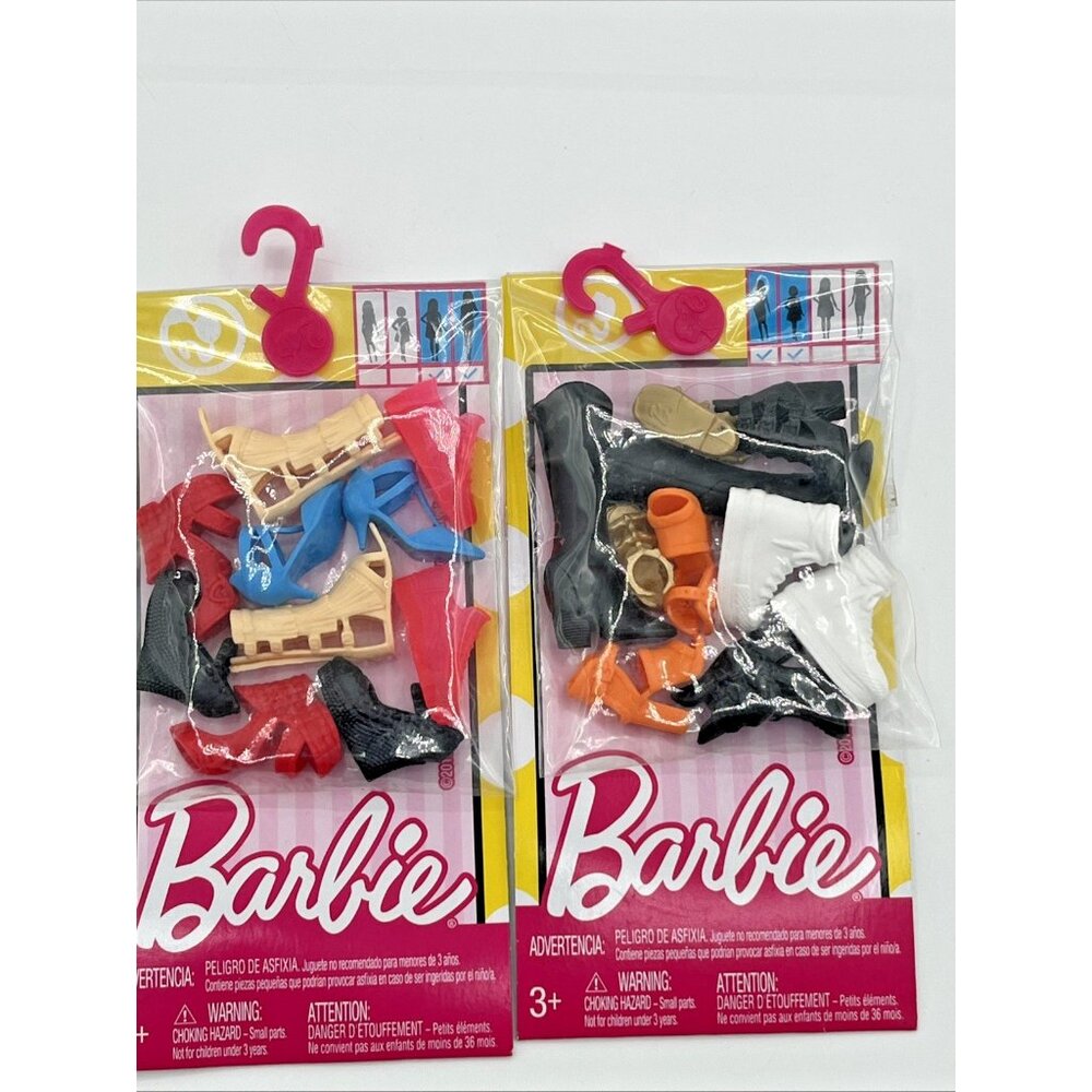 2016 Mattel‎ Barbie Fashion Shoe 2 Packs of Variety of Assortment of Shoes